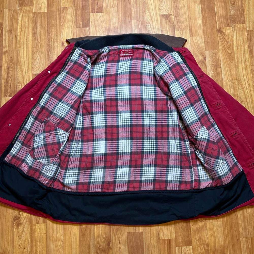 Vintage Marlboro Country Store Chore Jacket Removable Reversible Vest Medium - Picture 2 of 16